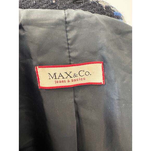 Vintage Max & Co Plaid Wool Tie Waist Coat Size S - Picture 11 of 11